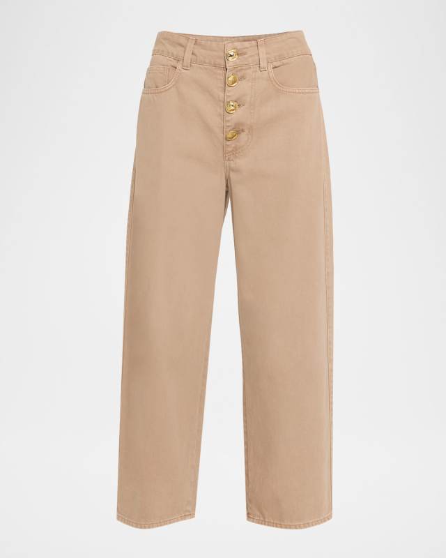 Liora High-Rise Wide Cropped Jeans